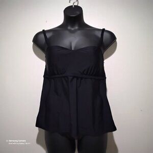 Island Escape Rope Bodice Spaghetti Strap Tankini Top Underwire NWT Size 18W